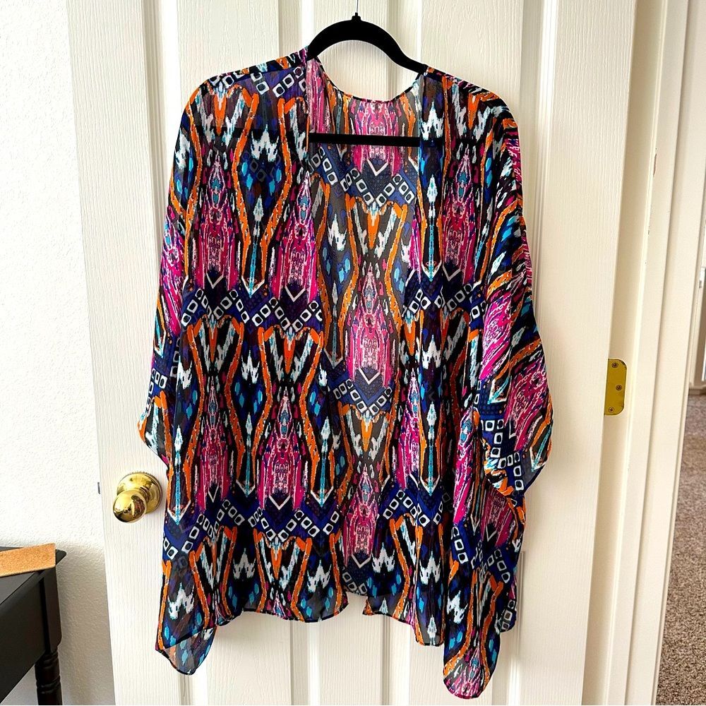 Summer Women’s Beach Bikini Swimwear Chiffon Cover Up Dress one size pink blue